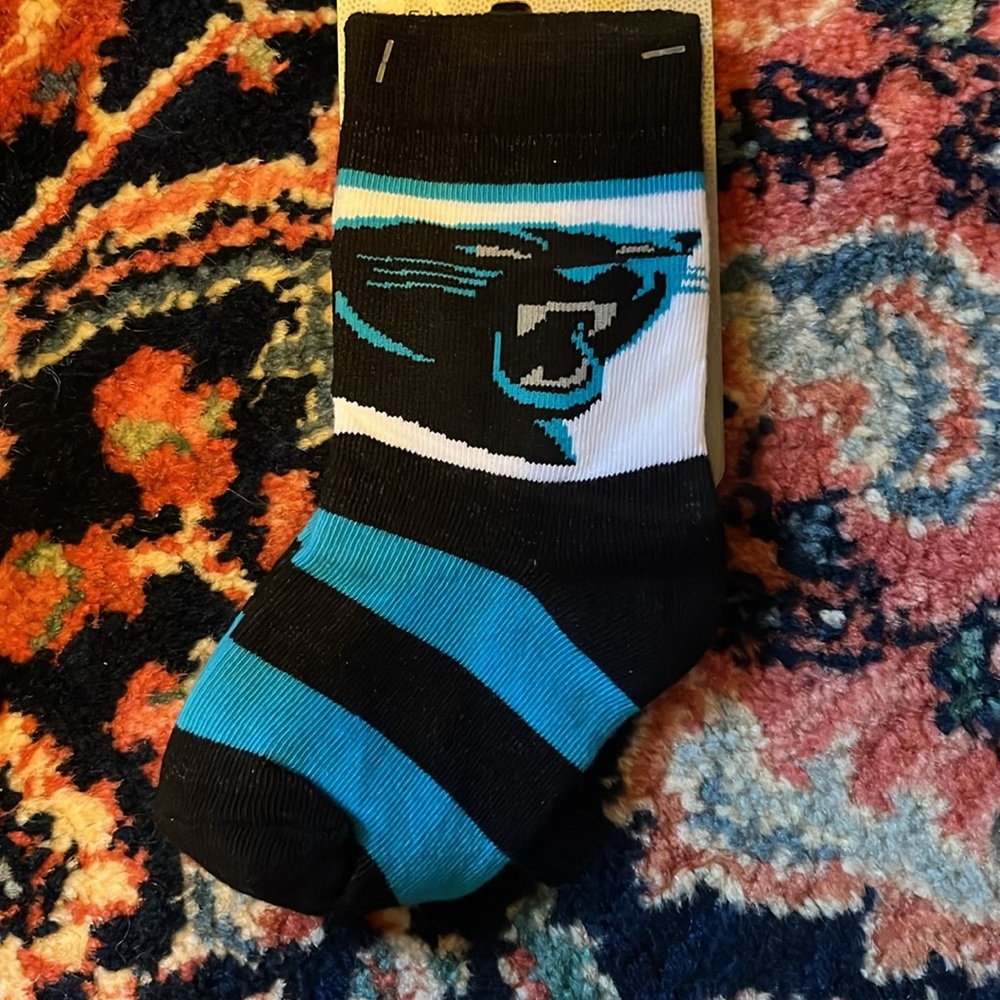 Pack of 6 pairs of Infant OR Toddler Carolina Panthers Socks